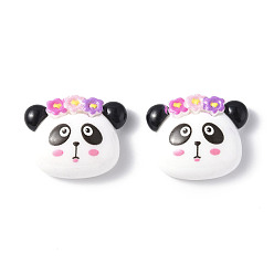 Панда Непрозрачные кабошоны из смолы, животное в мультяшном стиле, шаблон панды, 16.5x20.5x8 мм
