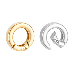 (52) Непрозрачная лаванда 2шт. 2 цвета 925 кольца для пружинных ворот из стерлингового серебра с 925 клеймом, разноцветные, 9 датчик, 10x3 мм, отверстие : 6 мм, 1 шт / цвет