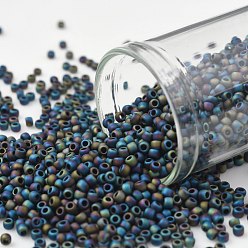(86F) Opaque AB Frost AB Iris TOHO Round Seed Beads, Japanese Seed Beads, (86F) Opaque AB Frost AB Iris, 11/0, 2.2mm, Hole: 0.8mm, about 50000pcs/pound