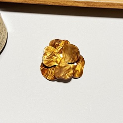 Темно-Золотистый 3 подвески из акрила с цветочным узором, темные золотарник, 41x42.5x9.5 мм, отверстие : 2 мм