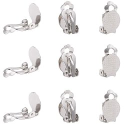 Mixed Color Brass Screw Clip Earring Converter, Spiral Ear Clip, for non-pierced Ears, with Loop, Mixed Color, 70pcs/box, Earring Findings: 50pcs/box, Plastic Pads: 20pcs/box