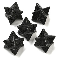 Lava Rock Natural Lava Rock Beads, No Hole/Undrilled, Merkaba Star, 25x25x25mm