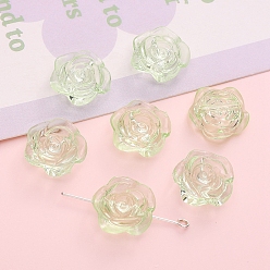 Нектар 24 шт прозрачные акриловые бусины, роза, нектар, 18 мм, отверстие : 1 мм