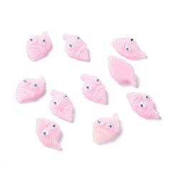 Pearl Pink Resin Cabochons, Conch, Pearl Pink, 22x13x8mm