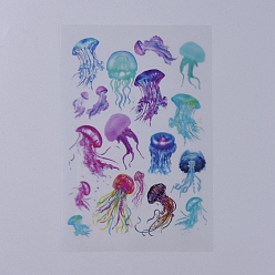 Fish Наклейки-наполнители (без клея на спине), для уф-смолы, изготовление ювелирных изделий из эпоксидной смолы, узор рыбы, 150x100x0.1 мм