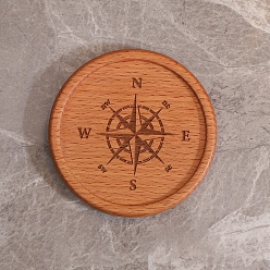 Tool Деревянные подсвечники, для деревенской свадьбы, день рождения, праздничное оформление, компас, 9x1 см