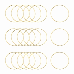 Настоящее золото 24K Латунные соединительные колечки, долговечный, круглые кольца, реальный 24 k позолоченный, 40x1 мм, внутренний диаметр: 38 мм