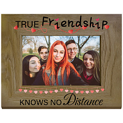 Сердце Прямоугольные деревянные фоторамки, для печати фотографий, фотореквизитов, настенного декора, аксессуаров, сердце, 218x168 мм