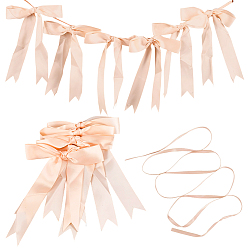 Персиковый Слойка Гирлянда из бантов, для вечеринок, фестивалей, украшений для дома, розовые, 170x250x10 мм