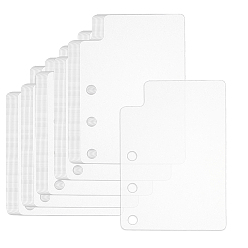 Clear 50Pcs Rectangle PP Plastic Notebook Index Divider Sheets, Tab Divider for Binder, Clear, 90x63x0.4mm