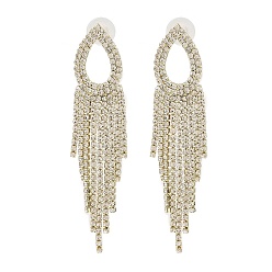 Золотой Серьги с кисточками и цепочкой из кубического циркония, латунные качают серьги, золотые, 85x19 мм