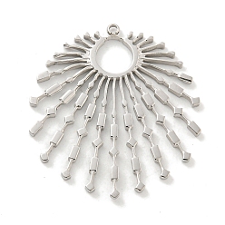 Нержавеющая Сталь Цвет Не тускнеющие 304 подвески из нержавеющей стали, очарование солнца, цвет нержавеющей стали, 34.5x31.5x1.5 мм, отверстие : 1.5 мм