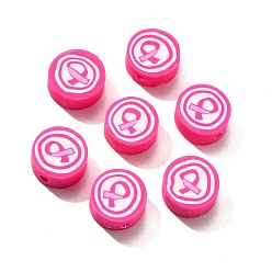 Камелия Бусины из полимерной глины , плоско-круглые, камелия, 9x4 мм, отверстие : 1.7 мм