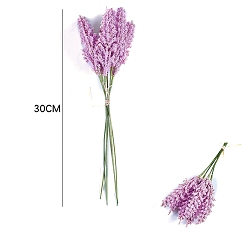 Сливовый 6 шт., искусственный цветок из пластика лаванды, искусственный цветок для внутреннего и наружного украшения, слива, 300x350 мм