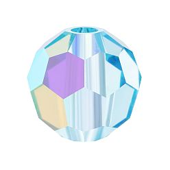 60010 200 Aqua Bohemica AB Хрустальные бусины preciosa®, чешский хрусталь, 451 19 602 круглый, 60010 200 аква богемика аб, 6 мм, отверстие : 1.2 мм