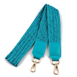 Темно-бирюзовый Ручки для сумок из искусственной кожи и рафии, темные бирюзовый, 80x3.6 см