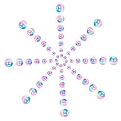 Средняя Орхидея 420 шт 7 стиль радуги абс пластик имитация жемчуга, градиент русалка жемчужные бусы, круглые, средне орхидеи, 9.5 мм, отверстие : 1.6 мм