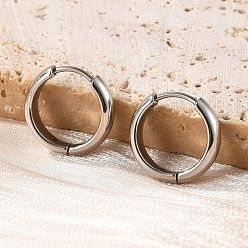 Нержавеющая Сталь Цвет Серьги из 201 нержавеющей стали, с 304 штифтов из нержавеющей стали, цвет нержавеющей стали, 16x4 мм