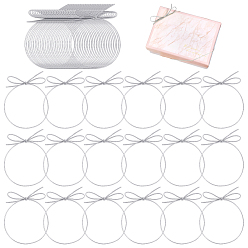 Серебро 150шт. полиэфирные кабельные стяжки, бантом, серебряные, 100x87x6 мм, внутренний диаметр: 85 мм