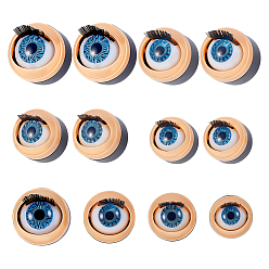 Персиковый Слойка 4 пары 4 стили пластиковые кукольные глаза, круглые, розовые, 18.5~24x15~19.5 мм, 1 пара / стиль