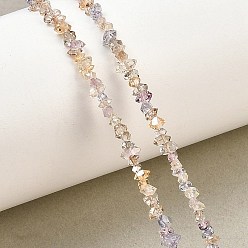 Herkimer Diamond Нити натуральных алмазных бусин херкимер, чип, граненые, 2 мм, отверстие : 0.5 мм, 15.35'' (39 см)