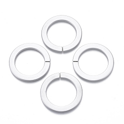 Silver Spray Painted CCB Plastic Linking Rings, Quick Link Connectors, For Jewelry Link Chains Making, Round Ring, Silver, 45x3mm, Inner Diameter: 32mm