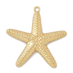 Морская звезда Большие сплавочные подвески, матовый золотой цвет, морская звезда, 63x60x4.5 мм, отверстие : 3.8 мм