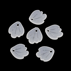 Белый Подвески матовым акриловым, лепестковые прелести, белые, 12x11x3 мм, отверстие : 1.2 мм, Около 3030 шт / 500 г