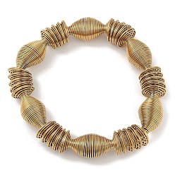 Золотой Ионное покрытие (ip) регулируемые 304 браслеты из нержавеющей стали с двухконусной пружиной, золотые, внутренний диаметр: 2-1/8 дюйм (5.4 см)