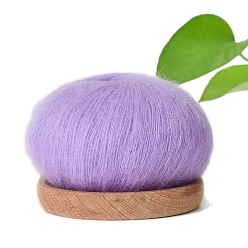 Средняя Орхидея Шелковая мохеровая мягкая пряжа, для ткачества, вязание крючком, средне орхидеи, 1.5~2 мм, около 25г/моток