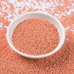 (RR4462) Duracoat Dyed Opaque Dark Salmon MIYUKI Round Rocailles Beads, Japanese Seed Beads, 15/0, (RR4462) Duracoat Dyed Opaque Dark Salmon, 1.5mm, Hole: 0.7mm, about 250000pcs/pound