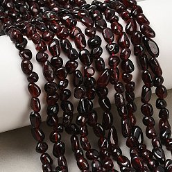 Гранат Нити натуральных гранатовых бусин, самородки, упавший камень, 4~8.5x4~5x4~5.5 мм, отверстие : 0.7~0.8 мм, около 75~77 шт / нитка, 15.94~16.34'' (40.5~41.5 см)