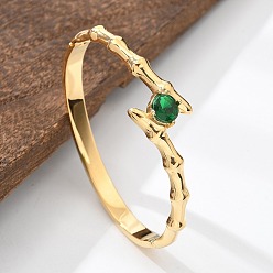 Золотой Ионное покрытие (ip) 304 браслеты из нержавеющей стали со стразами для женщин, золотые, внутренний диаметр: 2-3/8x2 дюйм (5.9x5.1 см)