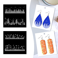 Дерево Доски с текстурой акриловой глины, квадратный, дерево, 100x100 мм, 2 шт / комплект