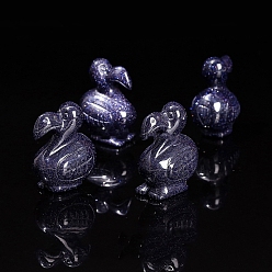 Синий Драгоценный Камень Резные фигурки птиц додо из синтетического синего золотого камня, для украшения рабочего стола домашнего офиса, 50 мм