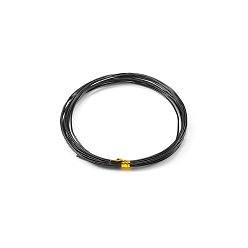 Черный Анодированная алюминиевая проволока, гибкая металлическая проволока, круглые, для изготовления ювелирных изделий, чёрные, 12 датчик, 2 мм, 5 м / рулон