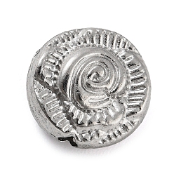 Stainless Steel Color Non-Tarnish 316 Stainless Steel Beads, Flat Round, Stainless Steel Color, 11x6mm, Hole: 1.6mm