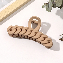 Цвет Древесины Большие матовые акриловые заколки-когти для волос, бордюрная цепь нескользящие челюстные зажимы для девочек и женщин, деревесиные, 60x110 мм