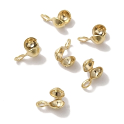 Настоящее золото 24K Латунной шариковой советы, без свинца и без кадмия, реальный 24 k позолоченный, 6x4 мм, отверстие : 1.2 мм, внутренний диаметр: 3 мм