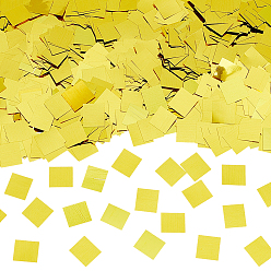 Золотистый 50г пластиковых конфетти для ПЭТ, Sqaure, для празднования вечеринки, золотые, 9~10x9~10x0.1 мм