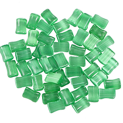 Темный Морско-зеленый Кабошоны кошачьего глаза, бамбуковую палку, темно-зеленый, 6x4x2 мм, 32 шт / коробка