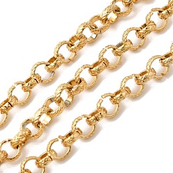 Real 20K Gold Plated 304 Роло цепи из нержавеющей стали, несварные, с катушкой, ионное покрытие (ip), реальный 20 k позолоченный, 6x5.5x2 мм