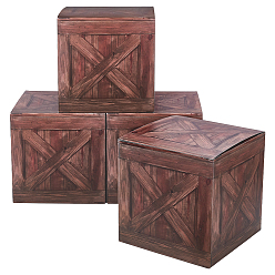 Кокосово-Коричневый Бумажная коробка для украшения вечеринки, кокосового коричневый, 300x300x300 мм