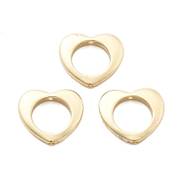 Light Gold Латунной шариковой кадра, без свинца и без кадмия, долговечный, сердце, золотой свет, 12x14x2 мм, отверстие : 0.8 мм