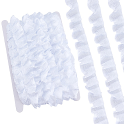 Белый 10m отделка из полиэстерового кружева, лента для упаковки подарка, украшение букета цветов, белые, 1 дюйм (26 мм), около 10.94 ярдов (10 м) / комплект