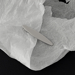 Платина Металлические заколки для волос из кожи аллигатора, платина, 60 мм