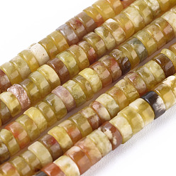 Другие Нефриты Естественный дракона нефрита крови бисер пряди, Heishi бусы, Плоский круглый / диск, 4.5x2 мм, отверстие : 0.5 мм, около 204 шт / нитка, 16.14 дюйм (41 см)