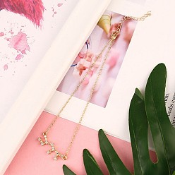 Стрелец Двенадцать созвездий сплава хрустальные стразы звенья цепи браслеты для ног для женщин, золотые, Стрелец, 8-1/4 дюйм (210 мм)