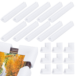 Белый 32 шт. 2 стили угловой защитник из вспененного полиэтилена, угловые протекторы, L-образная форма и прямоугольник, белые, 91~301x55~88x46.5~55.5 мм, внутренний диаметр: 35~37.5 мм, 16 шт / стиль