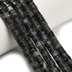 Larvikite Натуральные нити бус из ларвикита, диск, Heishi бусы, 4x2~2.5 мм, отверстие : 0.7 мм, около 158~160 шт / нитка, 14.96''~15.16'' (38~38.5 см)